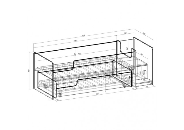 Детская выкатная кровать Легенда К302.41 в Нефтеюганске
